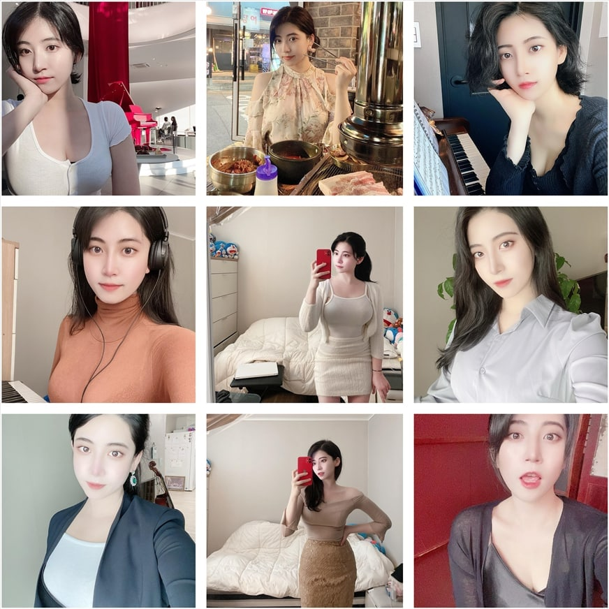 (编号5160)  #韩国 白富美 钢琴师 生活 自拍1085张照片视频140个