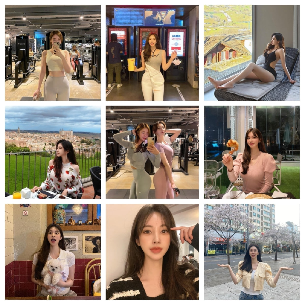 (编号hg12)  #韩国 美女 日常 吃喝玩乐健身769张照片视频90个