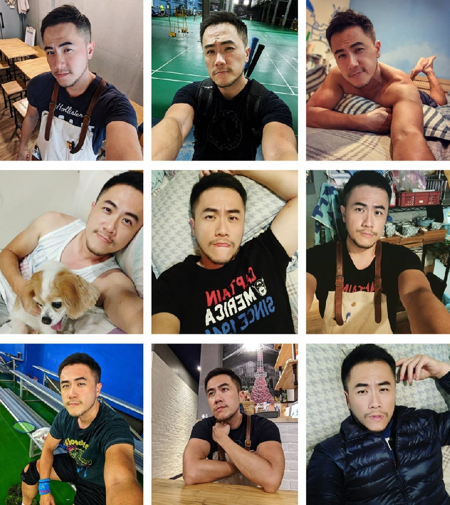 (编号A15)  #台湾 男子 奶茶店老板 日常 健身 自拍多1110张照片视频22个