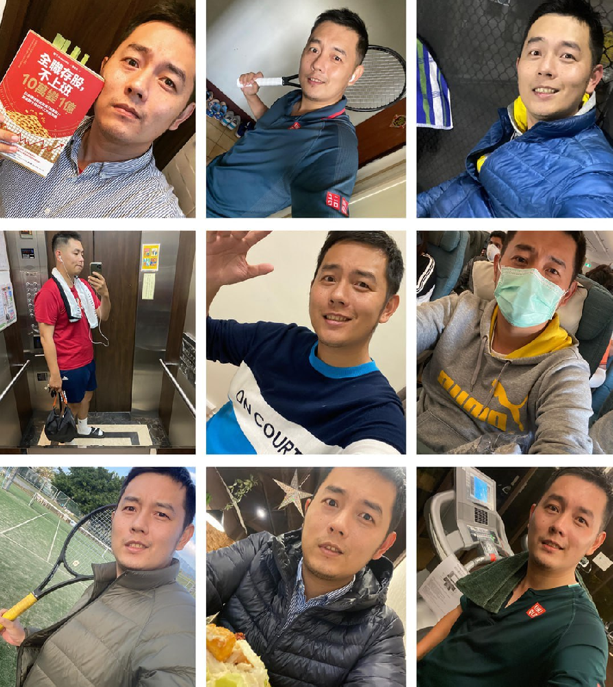 (编号A52)  #台湾 48岁 男子 日常 生活 打网球1007张照片视频42个《合适虚拟视频》