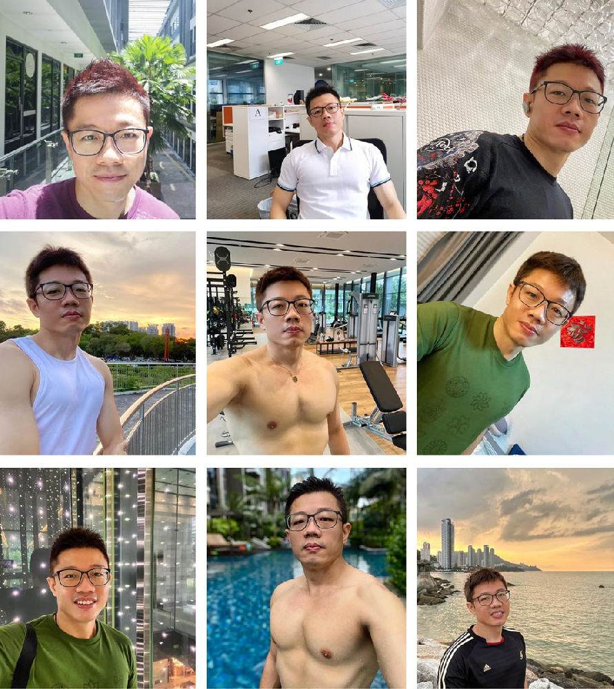 (编号A86) #证件  #新加坡 男子 日常 生活 健身1680张照片视频42个