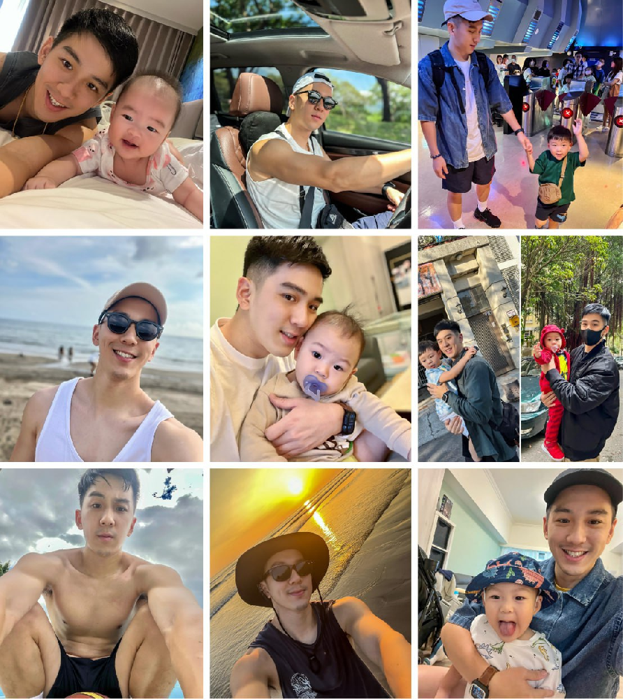 (编号A143)  #台湾 宝爸 日常 生活 健身 旅游 带娃632张照片视频29个