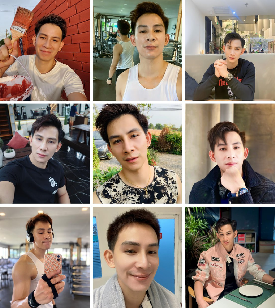 (编号A185)  #泰国 男子 日常 生活 旅游 健身1423张照片视频15个（带ig）