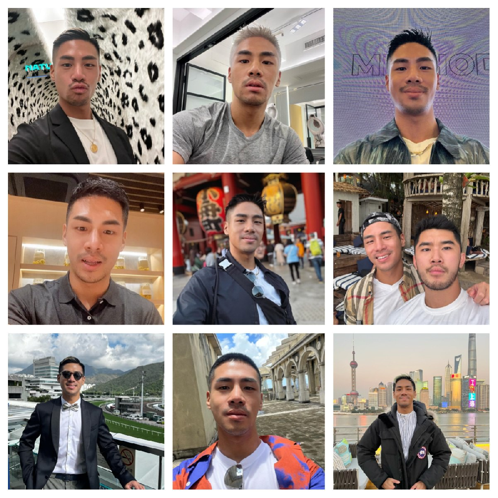 (编号AA02)  #香港 男子 日常  生活 旅游 自拍 健身 1668张照片视频94个（带ig）