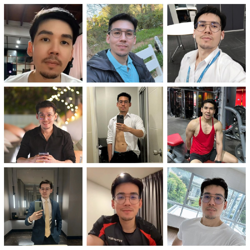 (编号AA09)   #泰国 男子 日常 生活 旅游 正装照 自拍248张照片视频46个