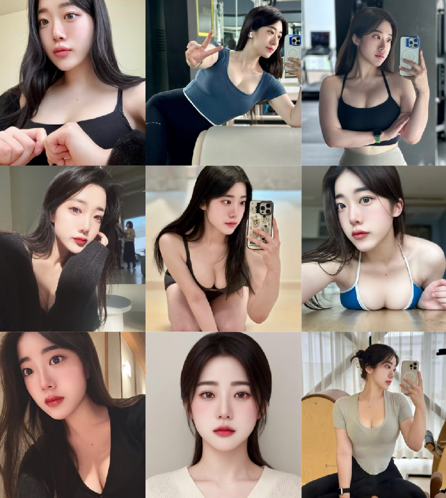 (编号sk389)  #韩国 美女 日常 生活 健身 自拍510张照片视频63个（带ig）