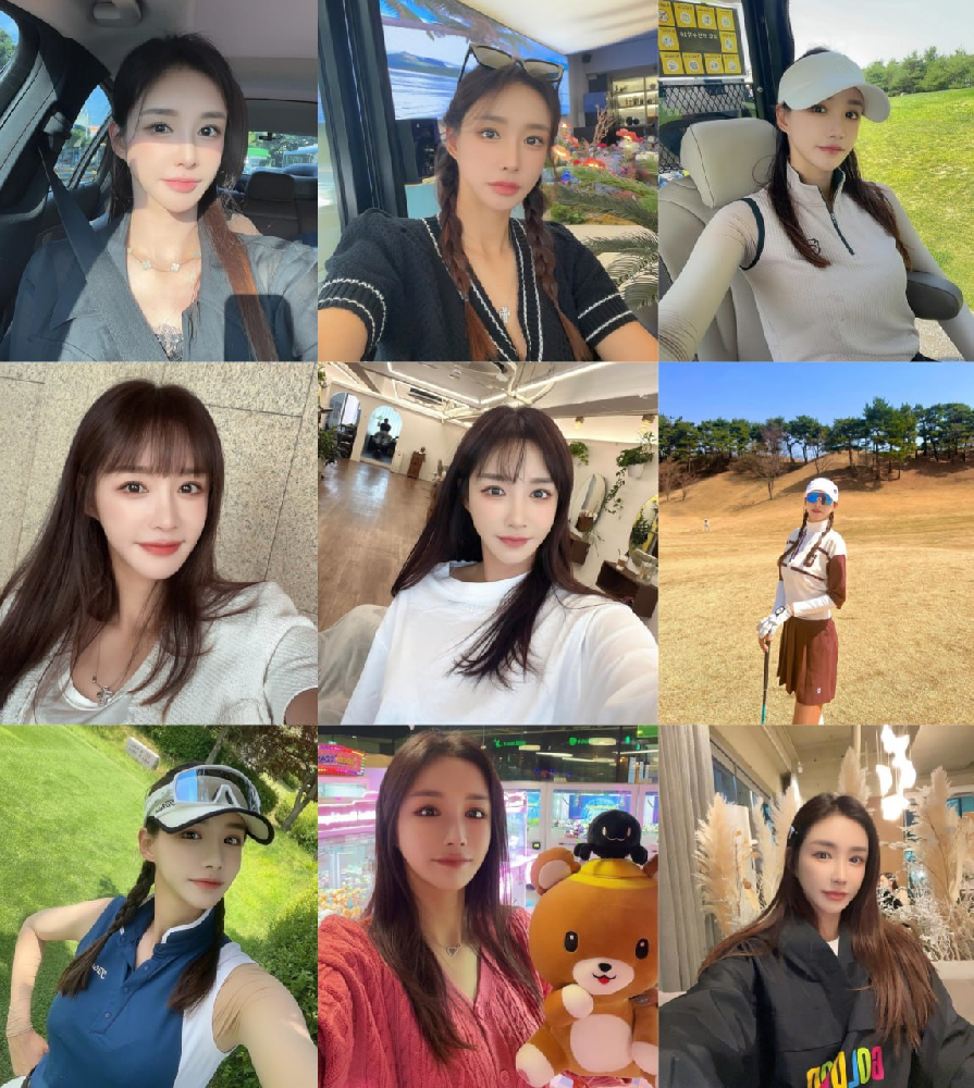 (编号sk391)  #韩国 美女 日常 生活 高尔夫 自拍1231张照片视频156个（带ig）