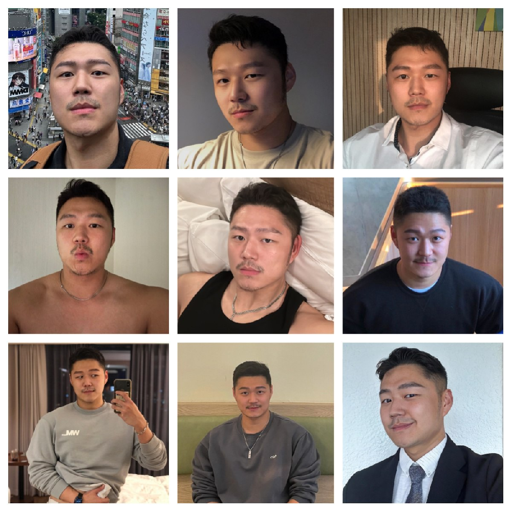 (编号AA21)   #韩国 中年男子 日常 生活  旅游 自拍多 849张照片视频105个（带ig)