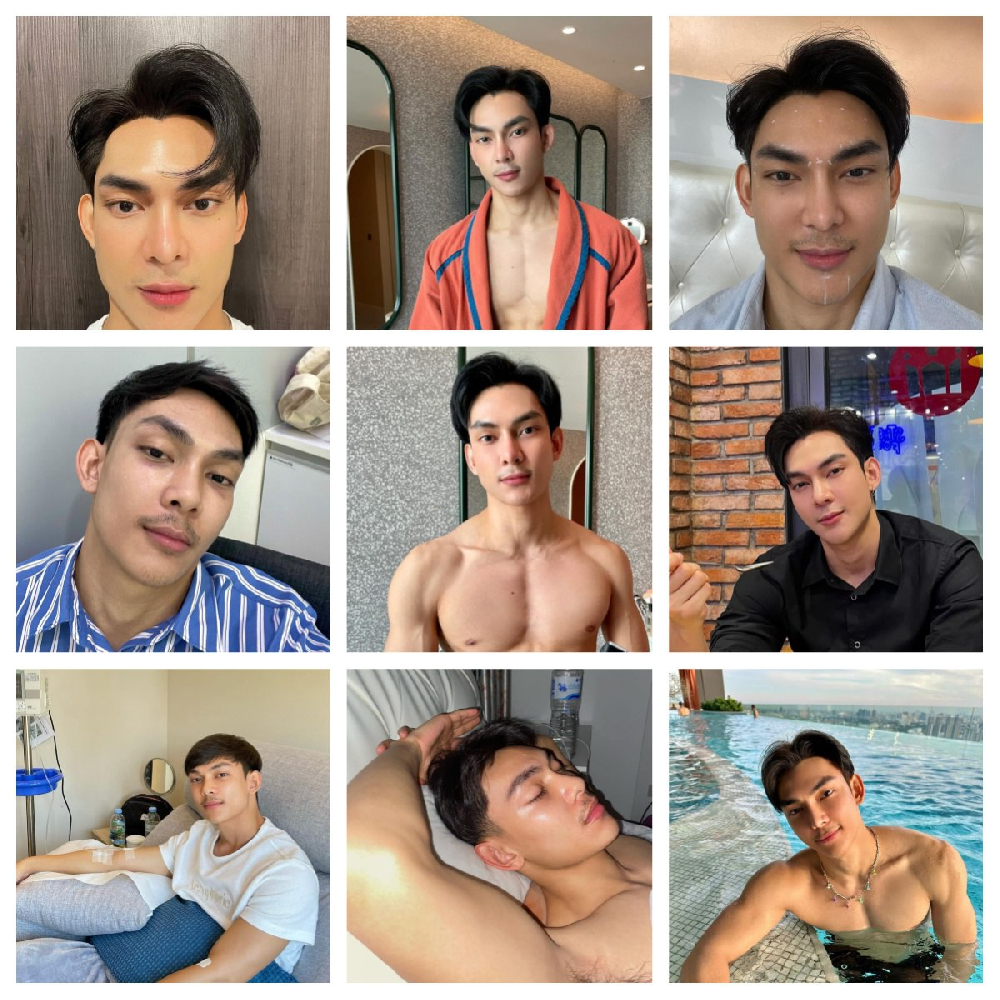 (编号AA26)   #泰国 大叔 健身 户外 旅游 爱自拍 美食 日常 生活  居家 宠物狗 201张照片视频6个（带ig)