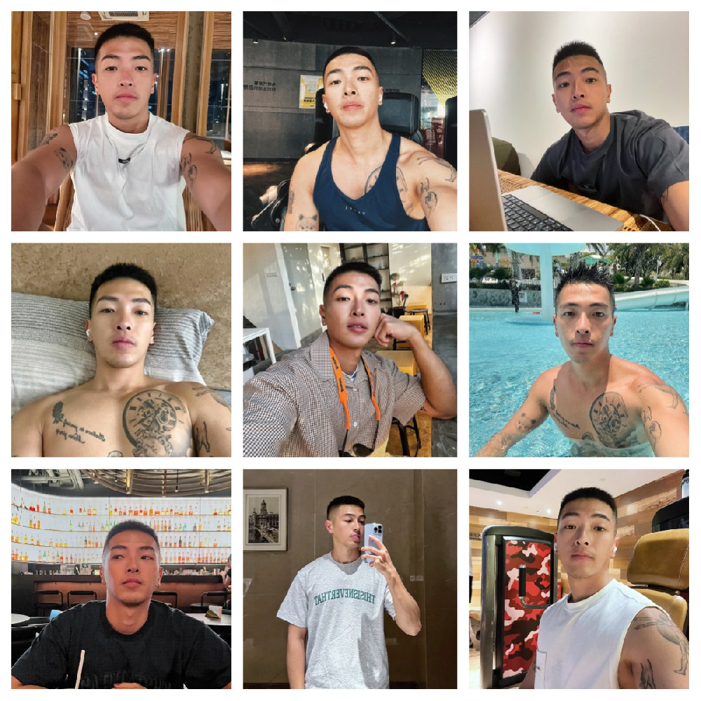 (编号AA29)   #国内 男子 生活 日常 自拍多 旅游 健身 1463张照片视频44个（带ig)