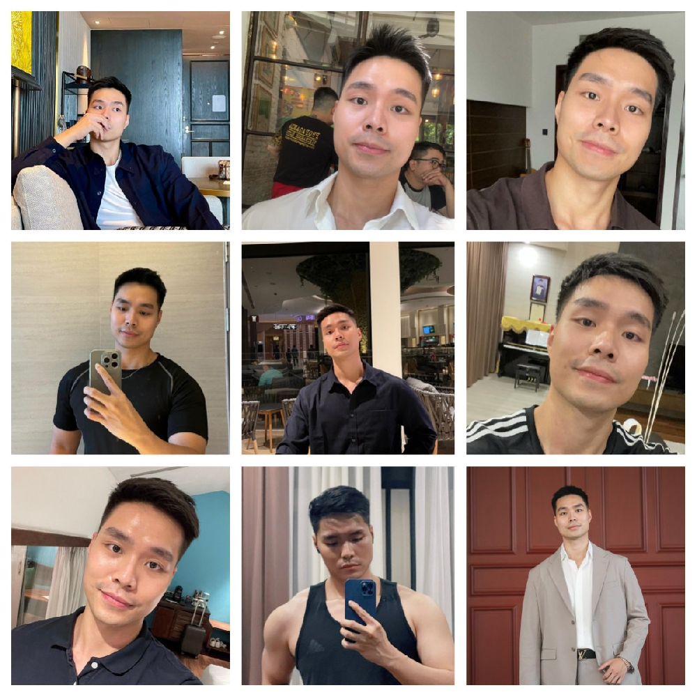 (编号AA37)  #证件  #越南 男子 生活 工作 日常 旅游 自拍 正装 健身 543张照片视频36个（带ig)