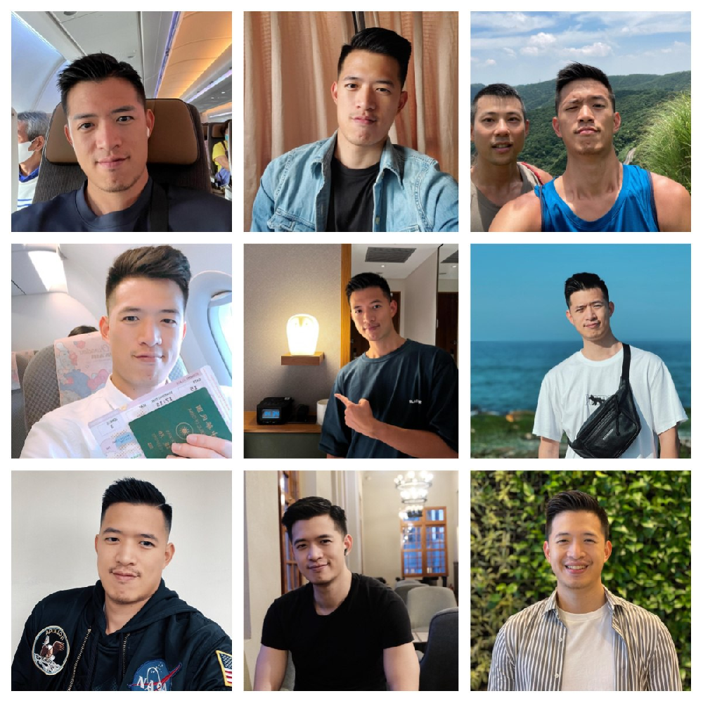 (编号AA50)    #台湾 男子 生活 日常 风景 旅游 健身 自拍 1994张照片视频6个（带ig)