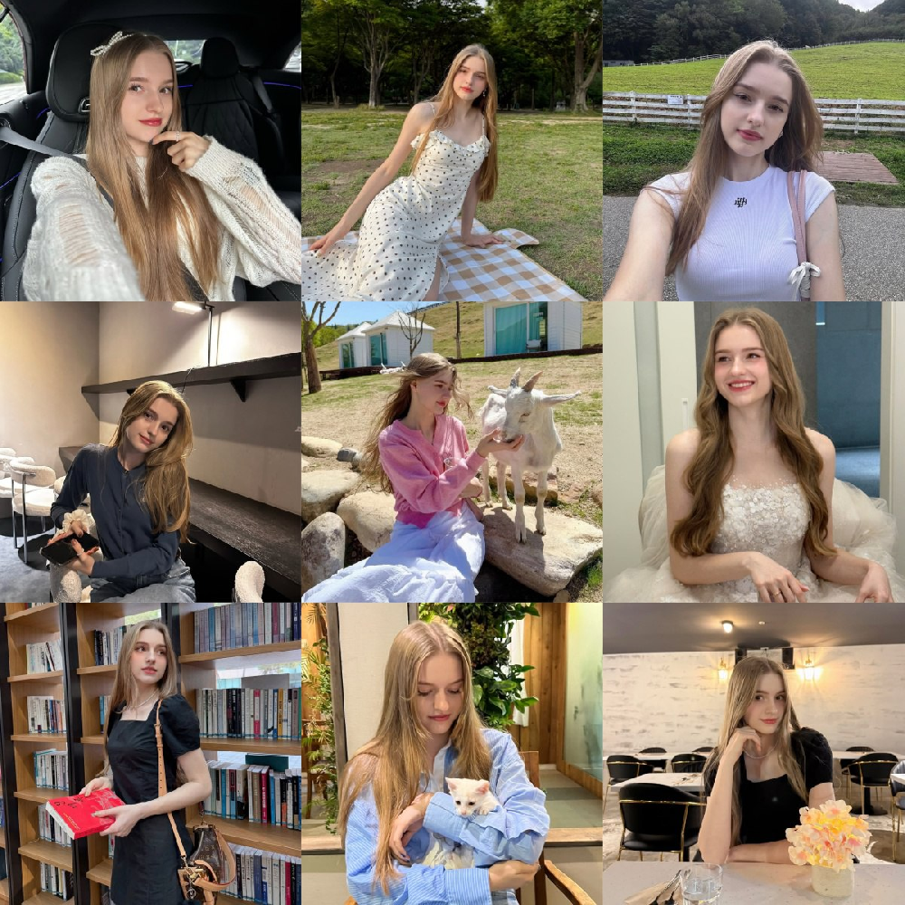 编号AC194 自拍🌟🌟🌟🌟 #美国 定居 #韩国  自拍多 生活场景丰富  旅游 风景 生活日常  照片280张  视频23个 （带IG）