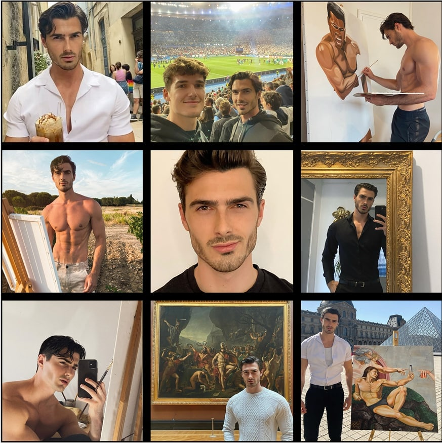 (编号Q346)  欧美男 日常画画 生活 旅游346张照片视频35个