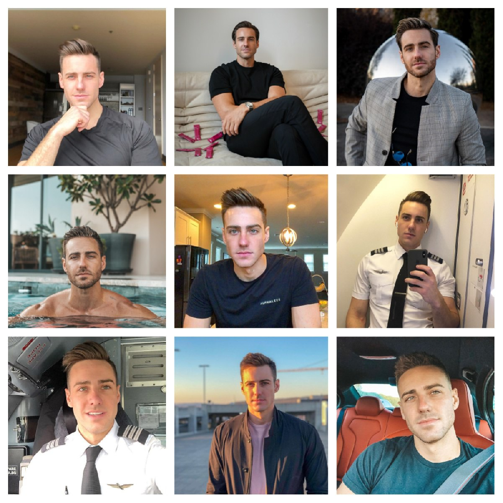 (编号ssn16)  欧美 男子 飞行员 日常 生活  旅游 健身 自拍 1443张照片视频126个（带ig）