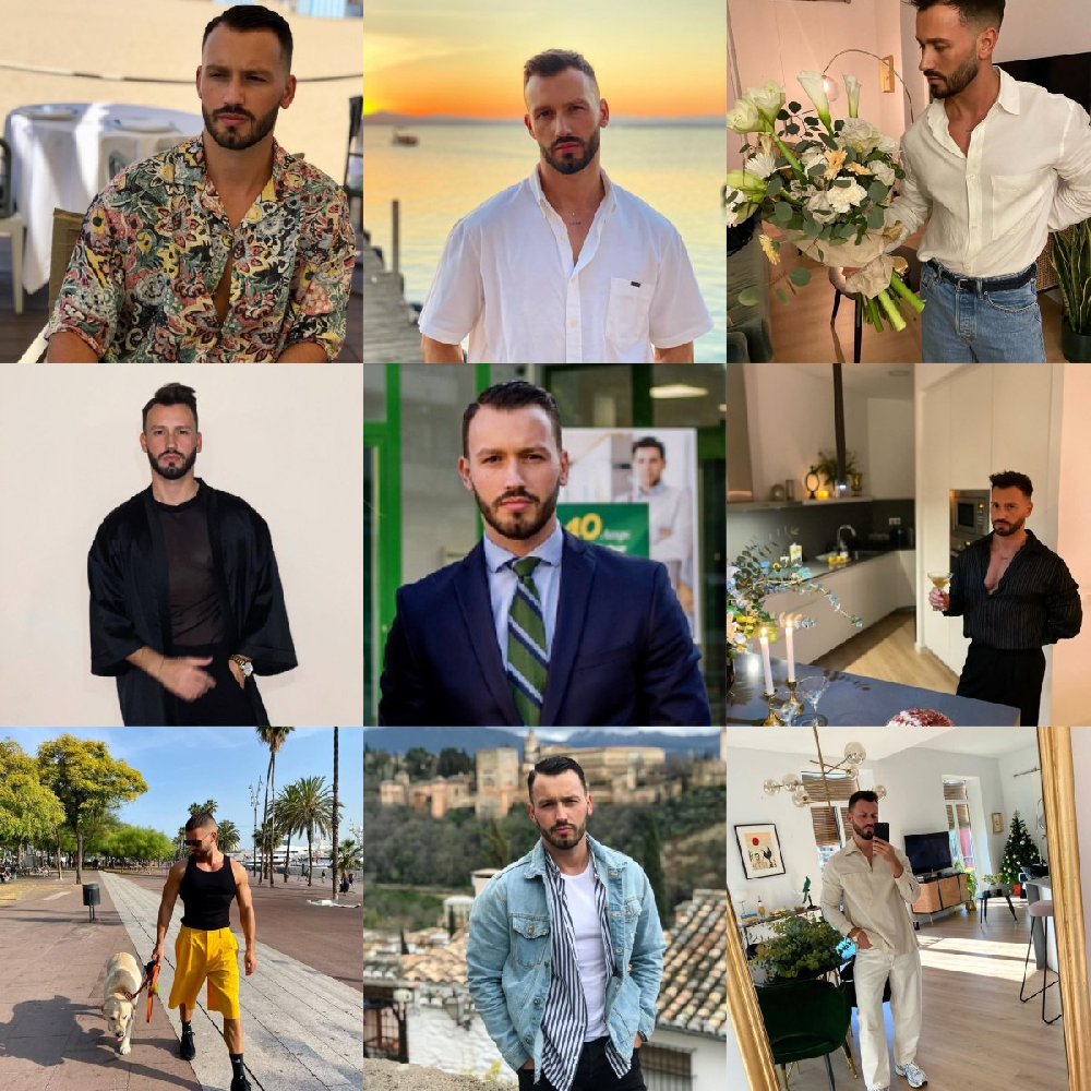 编号UK124 生活日常🌟🌟🌟🌟 #西班牙 职业 银行工作者 健身 正装 肌肉 生活场景丰富   聚会 旅游 风景 生活日常  照片1118张 视屏91个（带IG）