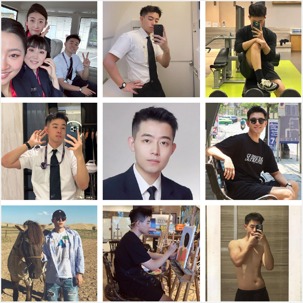 (编号sg21)  #国内    年轻帅气空少    生活工作日常   健身   旅游   绘画   自拍多 339张照片   28个视频 带博主ig   后期可更新