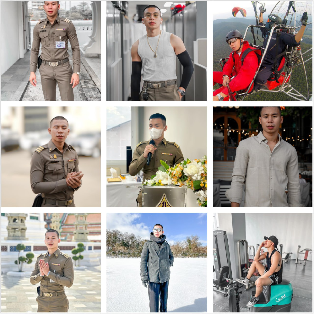 sg108 #泰国    #警察    生活日常   工作   跳伞   健身   旅游    有冬装 1113张照片   234个视频 带博主ig    后期可更新