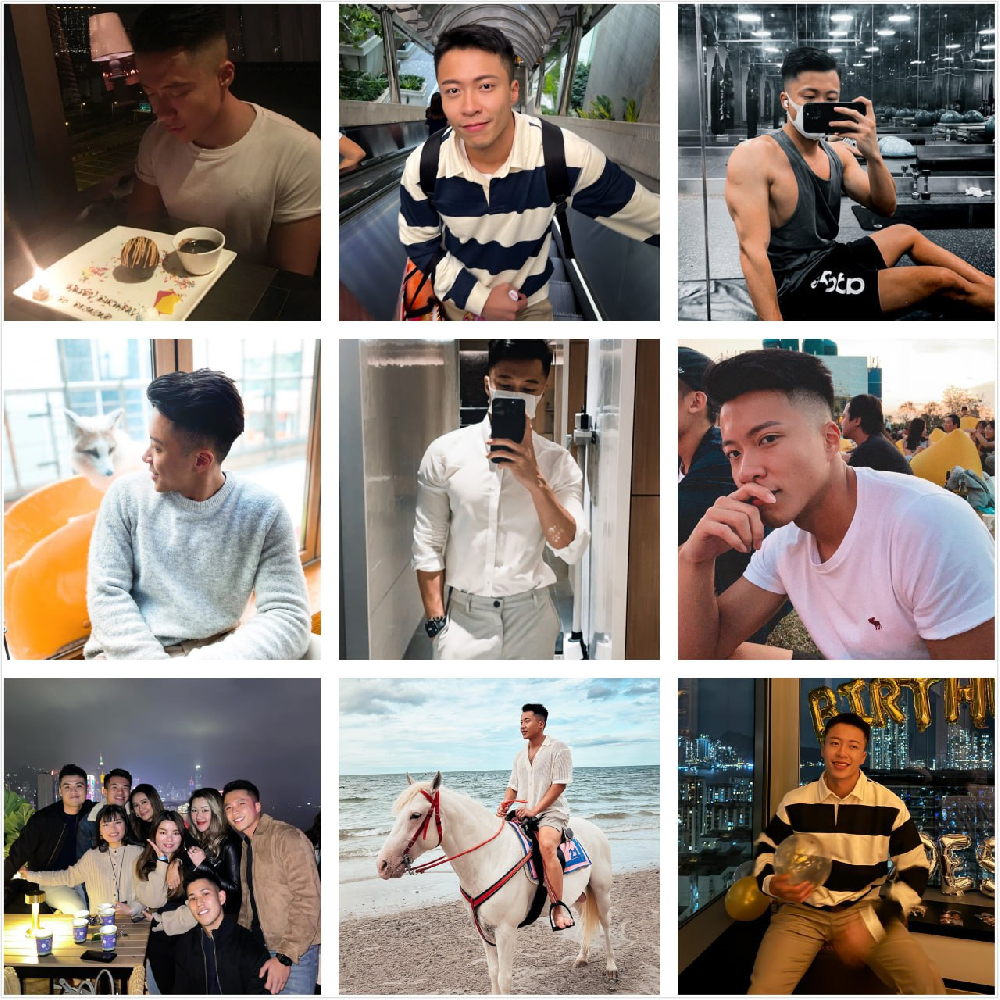 sg109 #香港   年轻男帅哥    金融    生活日常   运动健身    生日   骑马   聚会    399张照片    30个视频 带博主ig    后期可更新