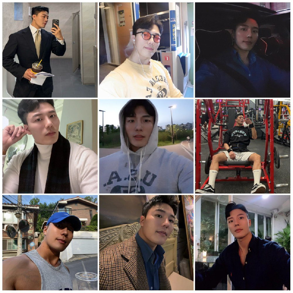 （编号pk64）  #韩国 男子 日常 生活 旅游 健身 自拍 1211张照片38视频 带博主ig  后期可更新