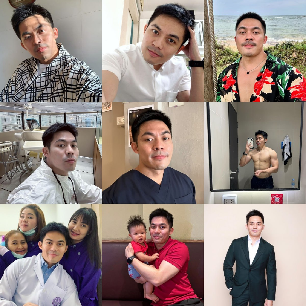 编号ZS49  #泰国 职业 牙科医生 宝爸 旅游 健身 风景 生活日常 照片835张 视屏54个（带IG）