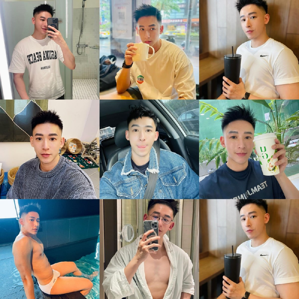 编号ZS63   #台湾 帅哥 阳光 浴缸 健身 腹肌 浴袍 旅游 风景 生活日常  照片3362张 视屏52个 （带IG）