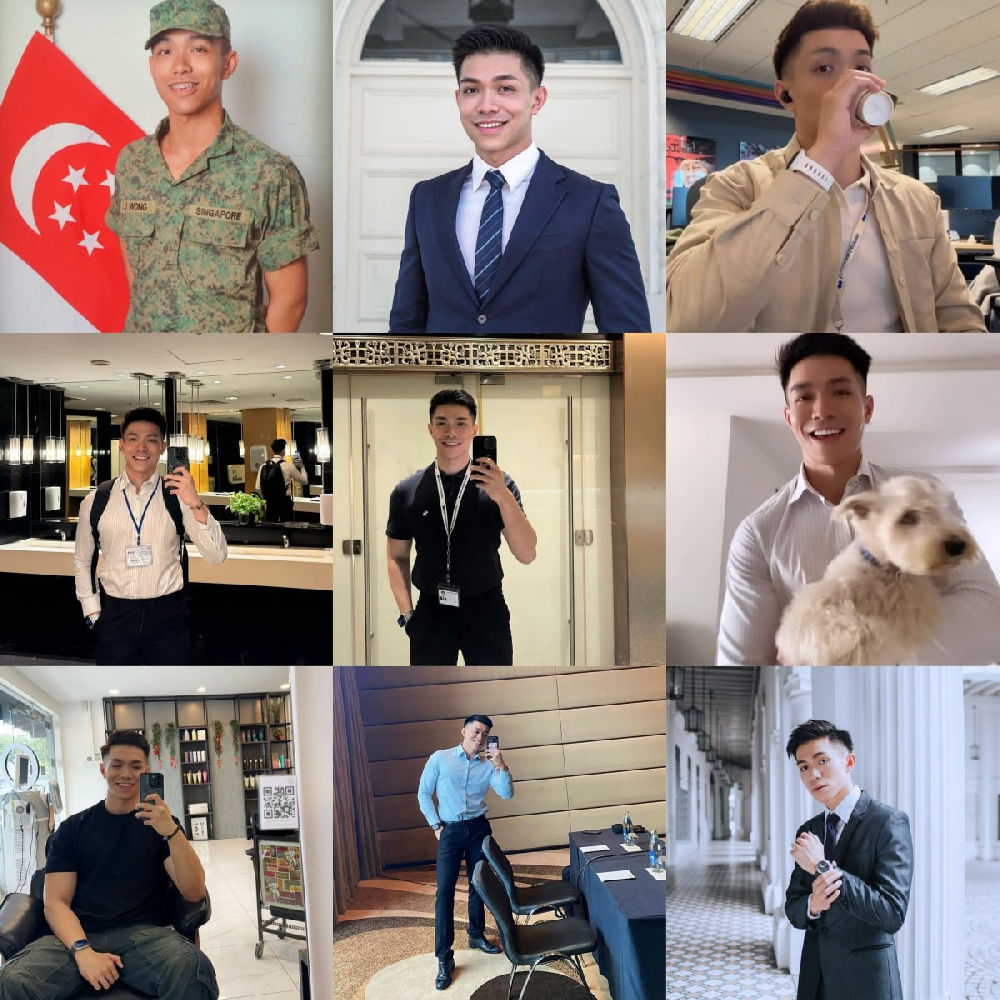 编号ZS73  #新加坡 军人 商务 健身 正装 腹肌 家人合照 旅游 风景  生活日常 照片229张 视屏18个 （带IG）