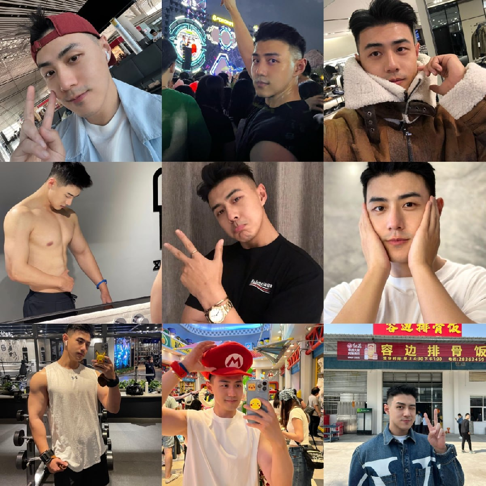 编号ZS108 #证件 #国内 年轻 阳光 帅哥 健身 腹肌 旅游 风景 生活日常 照片1045张 视屏22个 （带小红书账号）