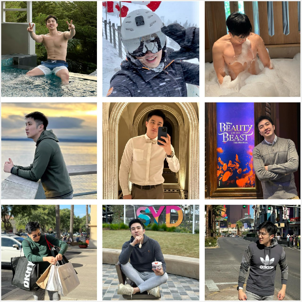 sg106 #泰国   轻熟男    生活日常   滑雪   购物   旅游   单人照多   有冬装 1294张照片 63个视频 带博主ig 后期可更新 #适合虚拟视频