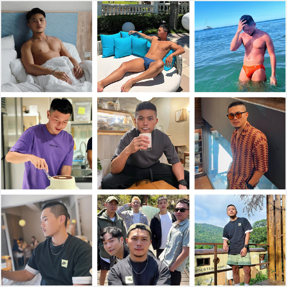 sg58 #台湾    轻熟年轻帅哥   腹肌男   生活日常   半裸照   朋友聚会   做蛋糕   下午茶   旅游 743张照片   37个视频 带博主ig   后期可更新