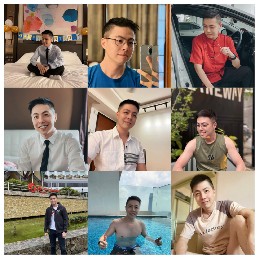 (编号aa102)  #马来西亚 #亚裔  男子 生活 日常 旅游 自拍居家 四季服饰均有 953张照片视频17个 (带IG)