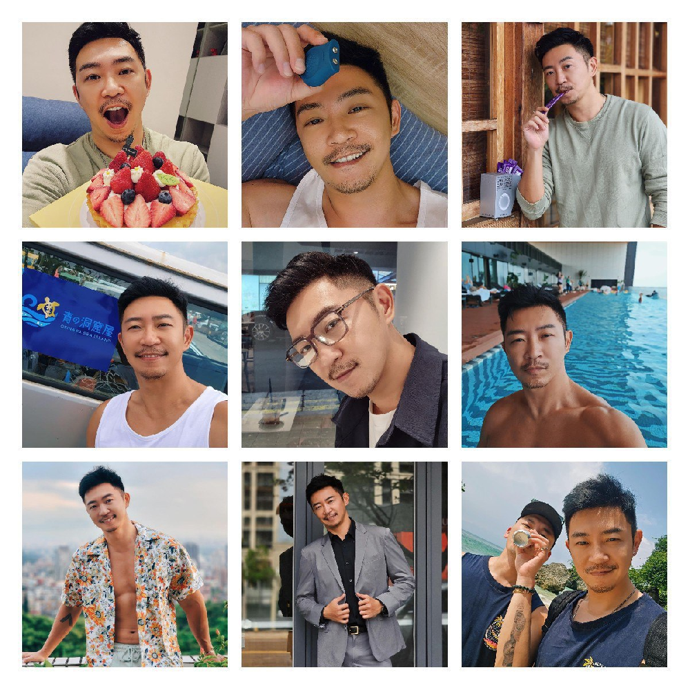 (编号AA58)   #台湾  男子 生活自拍 出行 户外 海边 聚会 游泳 素材丰富自拍 4430张照片视频266个（带ig)