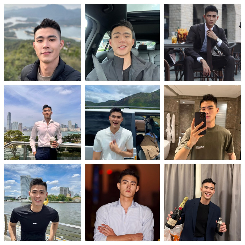 (编号AA47)    #香港 男子 生活  正装 日常 旅游 自拍 508张照片视频16个（带ig)