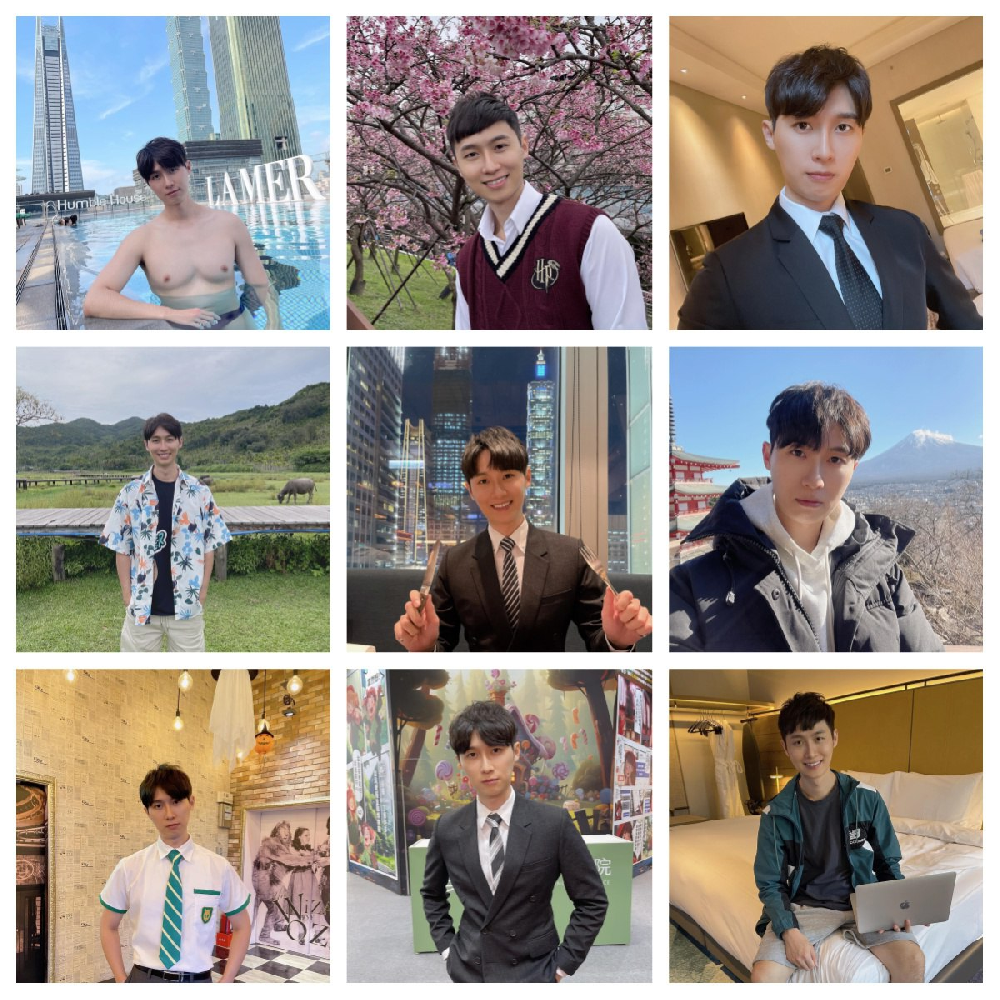 (编号AA46)    #台湾 男子 生活  正装 日常 旅游  250张照片视频5个（带ig)