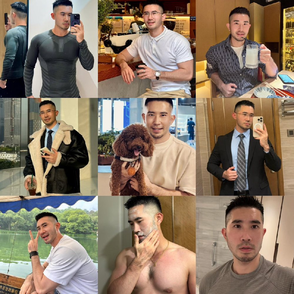 编号ZS138  #国内 肌肉 健身  正装 自拍多 生活场景丰富  生活日常 旅游 风景 照片686张  视屏32个  (带IG）