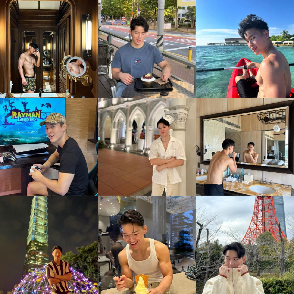 编号ZS160 #台湾 腹肌  生活场景丰富  生活日常 旅游 风景 照片356张  视屏62个  (带IG）