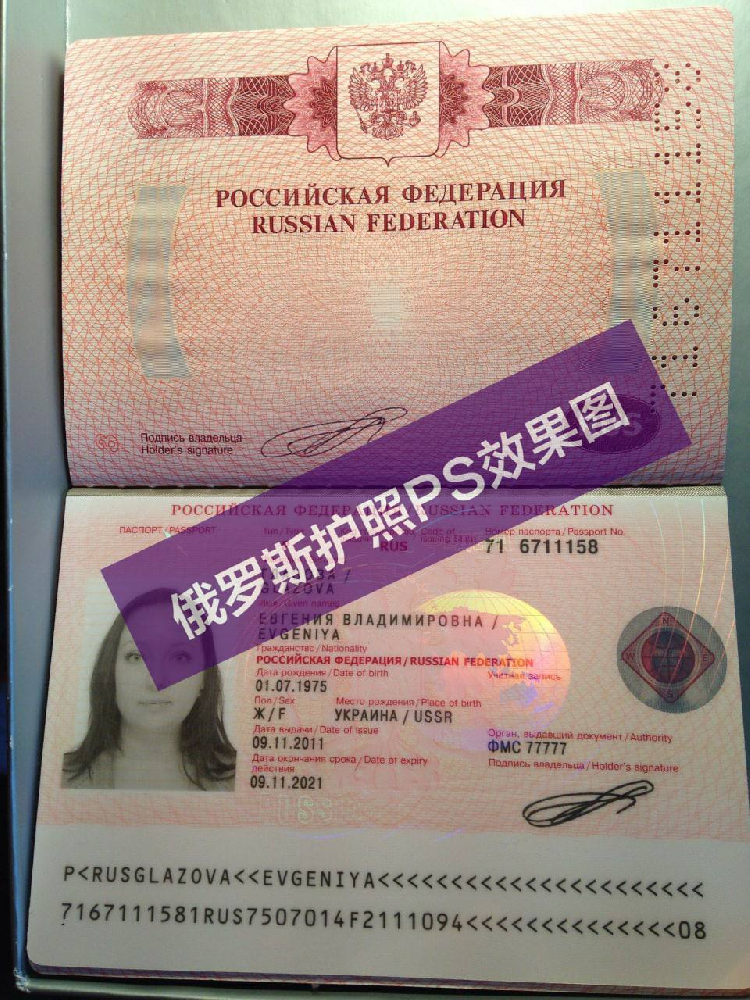 俄罗斯证件/护照/效果图