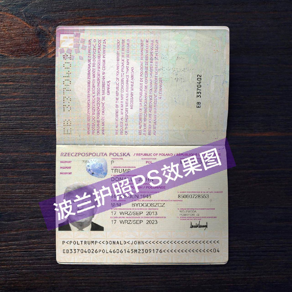 波兰证件/居留卡/身份证/护照-效果图