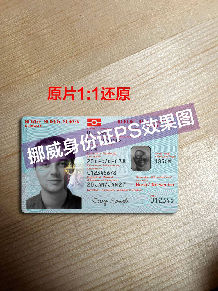 挪威证件/护照/ 身份证/PS效果图