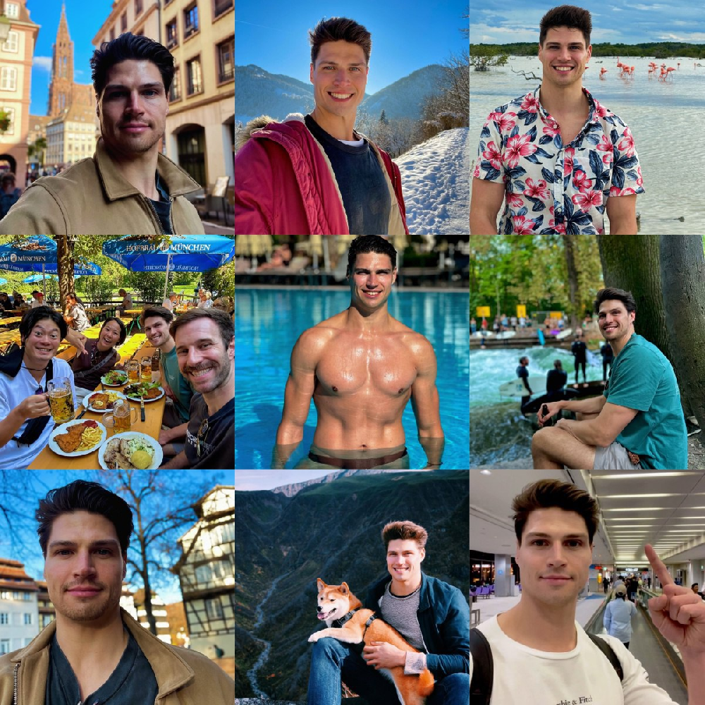 编号UK185 生活日常🌟🌟🌟🌟 #德国  肌肉  自拍多    生活场景丰富   聚会 旅游 风景 生活日常  照片1647张  视屏96个 （带IG）