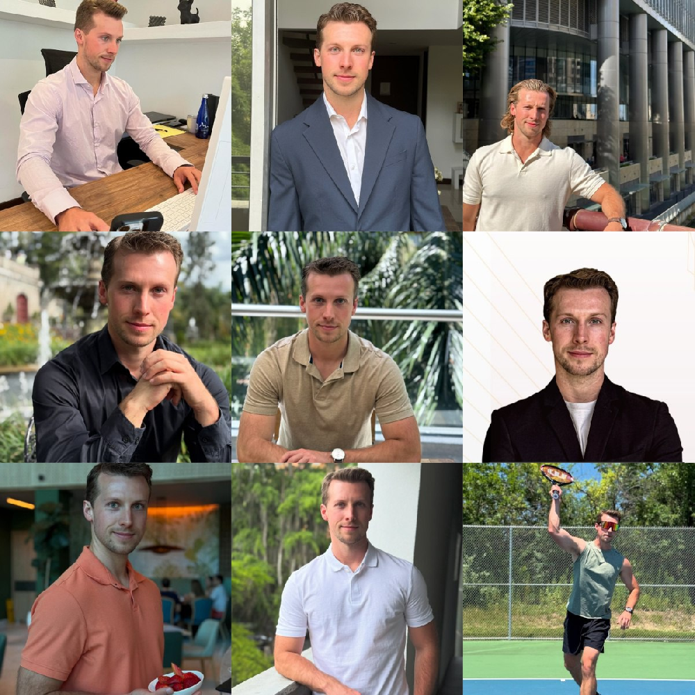 编号ADD09  粉丝数量/曝光量:1W/低  素材简介：#美国   合适30至45岁人设  正装 适用于包装商务人设  爱好网球  游泳  有规范证件照头像  有视频符合虚拟摄像头  【图片183张  视频20个】   （带有IG持续更新）