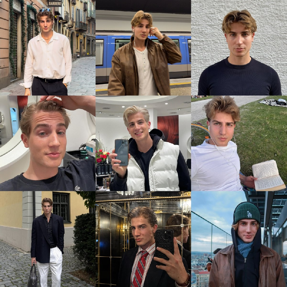 编号DD14  素材简介：#德国    合适30至45岁人设  有规范证件照头像  正装 生活场景十分丰富   高质量成熟帅哥，有个人自拍照， 帅气男性  【图片730张  视频161个】   （带有IG持续更新）